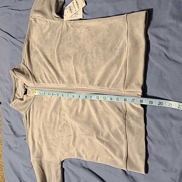 Ideology girls velour gray XL full zip lightweight jacket NWT - Picture 9 of 11